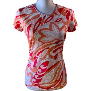 Melly M size S, crew neck, floral short sleeve Top